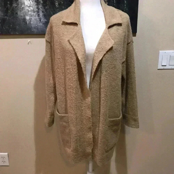 THREAD & SUPPLY Open Front Vita Jacket with Fold Down Collar &Two Side Pockets-S - Picture 1 of 7